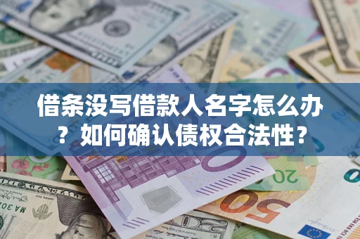 北京借条没写借款人名字怎么办？如何确认债权合法性？