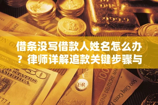 北京借条没写借款人姓名怎么办？律师详解追款关键步骤与证据链构建