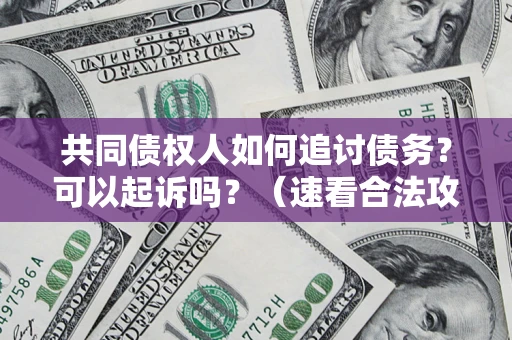 北京共同债权人如何追讨债务？可以起诉吗？（速看合法攻略）