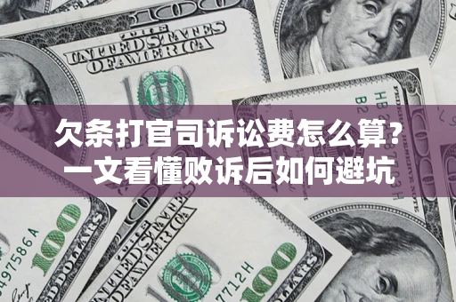 北京欠条打官司诉讼费怎么算？一文看懂败诉后如何避坑